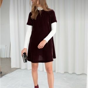 & Other Stories Velvet Dress BNWT